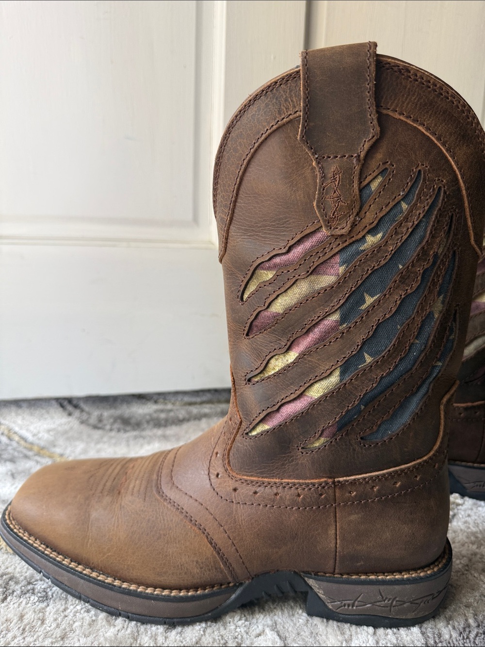 Cody James Men's Brown Western Pull-On Boots w Multicolor Inlay from Boot Barn
